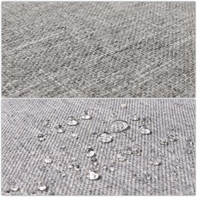 Lehátko HWC-N48, masívne akáciové drevo - sivý vankúš