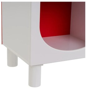 Červeno-biela knižnica 76x70 cm – Casa Selección