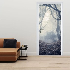 Fototapeta na dvere - Les v hmle (95x205cm)
