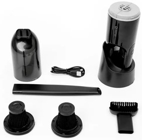 Prenosný nabíjací vysávač do auta 75W/2000 mAh čierna