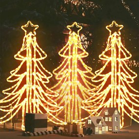 LED silueta vianočného stromčeka 3 ks teplé biele 87x87x93 cm 3154298