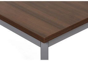 Jedálenský stôl TRIVIA, tmavo sivá podnož, 1200 x 800 mm, orech