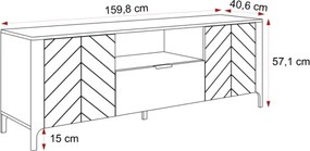 TV stolík MARCIUS 160cm čierny