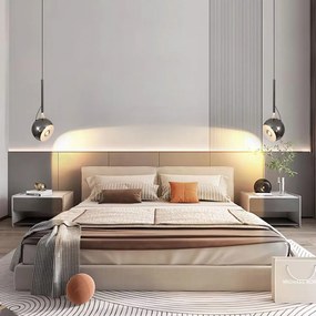 Toolight Toolight, LED závesné svietidlo 7W, 490lm, G087-1CP, čierny chróm, OSW-09704