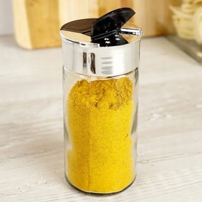 2. akosť - Korenička, sklenená, s čiernym viečkom a sypátkom, 100 ml SPICE BLACK