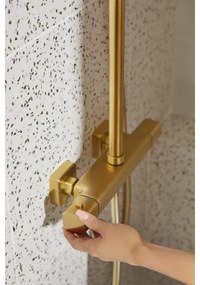 KFA Armatura 5756-910-31 - Sprchová súprava s termostatickou kartušovou batériou MALAGA, zlatá
