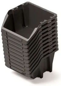 Sada 10 úložných boxov po 11,8 × 9,8 × 7 cm, čierna