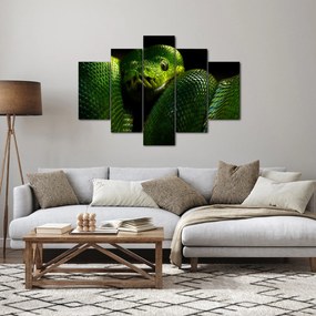 Obraz - Zelený had (150x105 cm)