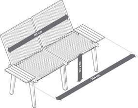 Lavička Plauderbank s flexibilným operadlom