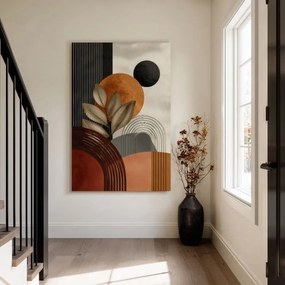 Obraz na plátne Béžovo-hnedé Tvary - Geometrický Motív