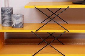 TV stolík Zigzag 120 cm žltý