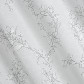 ZÁVES NA KRÚŽKOCH FIORE 140X250 CM BIELA