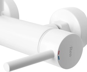 Rea Lungo, nástenná vaňová batéria s ručnou sprchovou súpravou, biela, REA-B8030