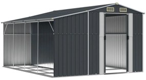 Záhradná kôlňa antracitová 277x365,5x179 cm pozinkovaná oceľ