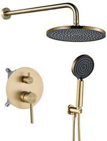 Rea Foster, podomietková sprchová súprava + BOX inštalačný systém, zlatá matná, REA-P6441