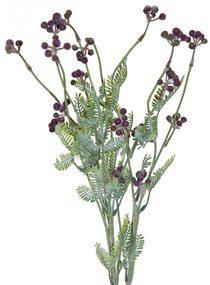 Dekoratívna kvetina 57 cm, s listami 39 cm, fialová