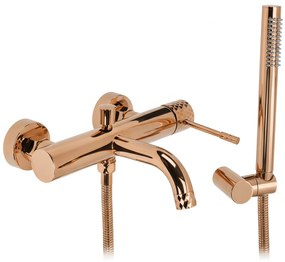 Rea Lungo Diamond, vaňová batéria s ručnou sprchovou hlavicou, medená lesklá, REA-B0980