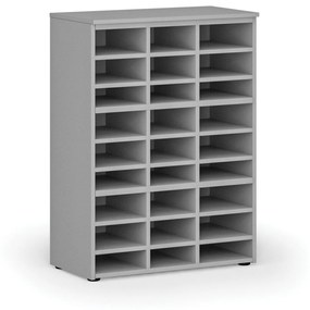 Triediaci regál PRIMO GRAY, 1087 x 800 x 420 mm, 27 priehradok, sivý