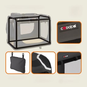 InternetovaZahrada Prenosná taška pre psa S 50x34x36 cm - antracit