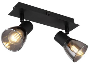 Globo 54307-2 - Nástenné bodové svietidlo CLAUDE 2xE14/40W/230V čierna