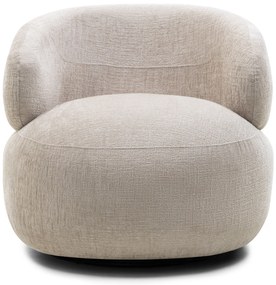 Otočné designové křeslo Rumble světle béžové