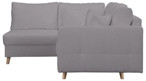 Tmavosivá rohová pohovka z textílie buklé (ľavý roh) Ariella – Ropez