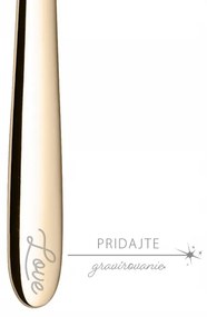 Latte lyžička so srdiečkom PVD champagne - Love Cutlery - 116625