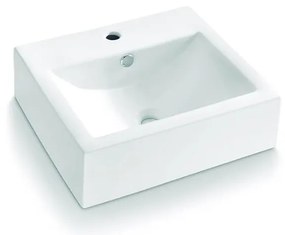 Bathco 0010 - Umývadlo na dosku BOLONIA 51x45,5 cm porcelán/biela