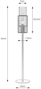 Markslöjd 108556 - Stolná lampa TUBO 1xE14/40W/230V 65 cm čierna/číra