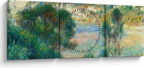 Obraz - Auguste Renoir, View of Monte Carlo from Cap Martin, reprodukcia (s hodinami) (90x30 cm)