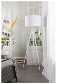 Biela stojacia lampa Zuiver Tripod, ø 50 cm