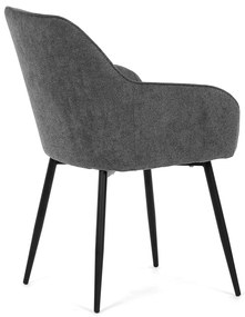 Autronic - Židle jídelní, šedá látka, černý kov - DCL-221 GREY2 AKCE
