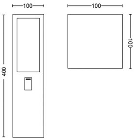 Philips 17431/30/P7 - LED RGB Vonkajšia lampa Hue IMPRESS LED/16W/230V IP44