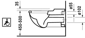 Duravit Starck 3 - Závesné WC 360x700 mm, biela 2203090000