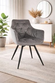 JEDÁLENSKÁ OTOČNÁ STOLIČKA INGE SIVÁ