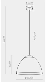 Luster na lanku FARO 1xE27/60W/230V biela