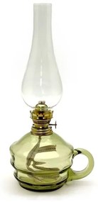 Petrolejová lampa KLÁRA 34 cm lesná zelená