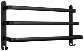Nástenný vešiak Athos 50 cm čierny