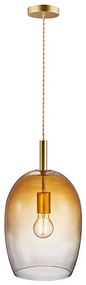 Nordlux - Závesný luster UMA na lanku 1xE27/40W/230V pr. 23 cm hnedá/dymiavá