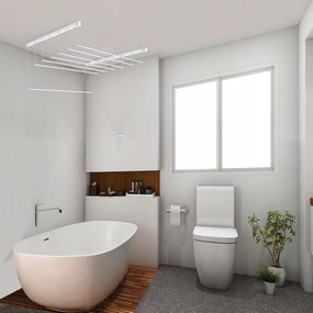 Erga Erga, stropný vešiak na sušenie bielizne 6x150 cm, biela, ERG-SEP-10SUSSUF6PP15