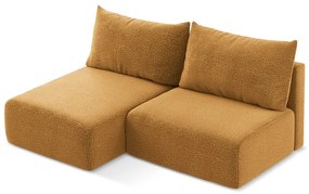 Oranžová rozkladacia/s úložným priestorom rohová pohovka (ľavý roh) Kalena – Makamii