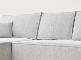 Svetlosivá ženilková rozkladacia/s úložným priestorom rohová pohovka (ľavý roh/s leňoškou) Maze – Maison de Rêve