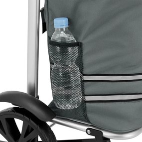 Nákupný vozík 3 v 1 – objem 56 l, sivý