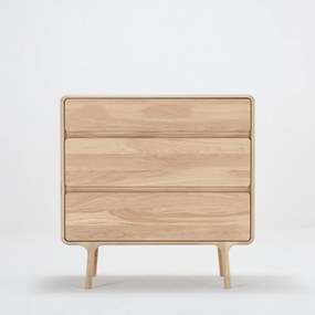 Komoda z masívneho dubového dreva s 3 zásuvkami Gazzda Fawn