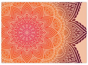 Sklenený obraz - Mandala umenia (70x50 cm)