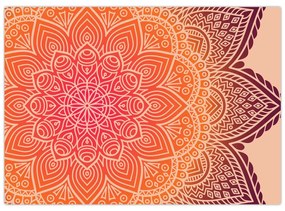 Sklenený obraz - Mandala umenia (70x50 cm)