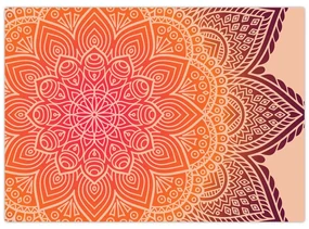 Sklenený obraz - Mandala umenia (70x50 cm)