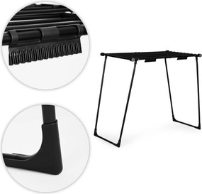 ModernHome Teleskopický, skladací sušiak na bielizeň - čierny