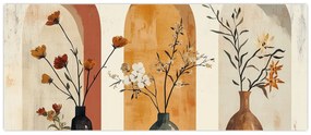 Obraz - Vázy v oblúkoch (120x50 cm)