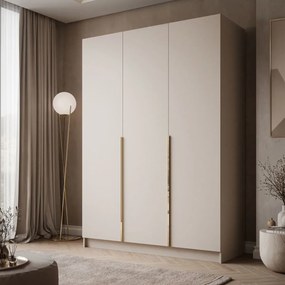 ŠATNÍKOVÁ SKRIŇA BLANCA 3D KAŠMÍR ZLATÉ ÚCHYTKY 150 cm